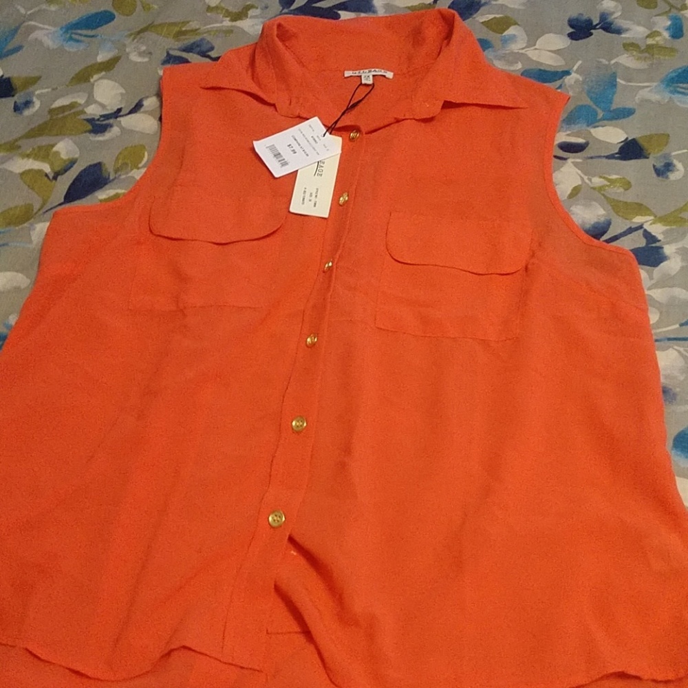 Orange summer blouse